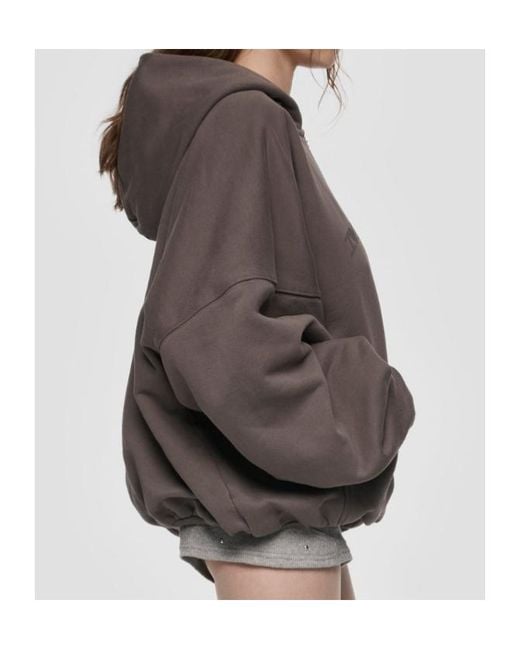 M I S B H V Brown Inflated Mbh Devil Zip-Up Hoodie for men