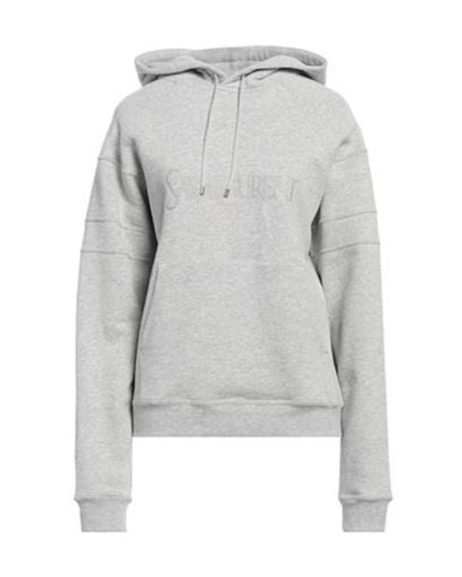 Saint Laurent Gray Hooded Track Jackets