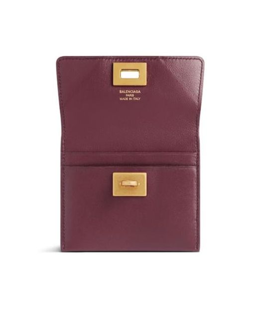 Balenciaga Purple Rodeo Card Holder With Flap