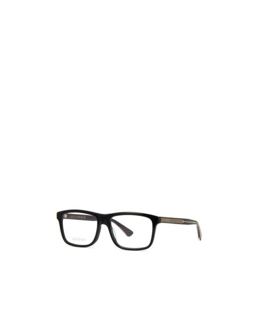 Gucci White Eyewear Rectangular Frame Glasses for men