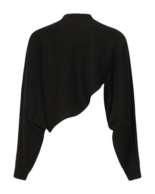 Alaïa Black Alaïa Asymmetric Hem Jumper