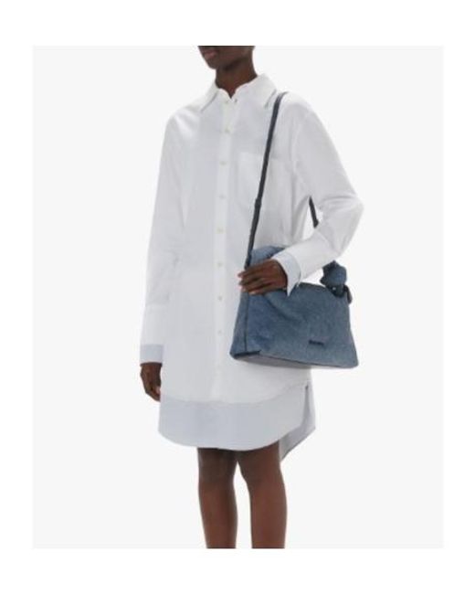 J.W. Anderson Blue Jw Anderson Logo Lettering Jwa Puffy Corner Bag