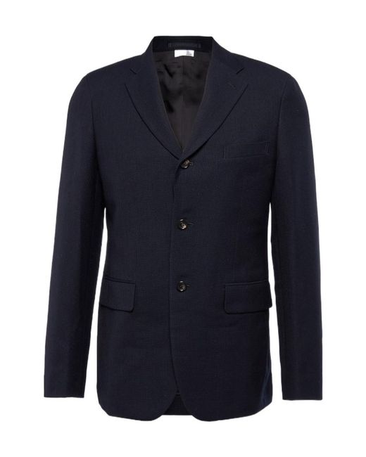 Comme des Garçons Blue Single-Breasted Suit Jacket for men