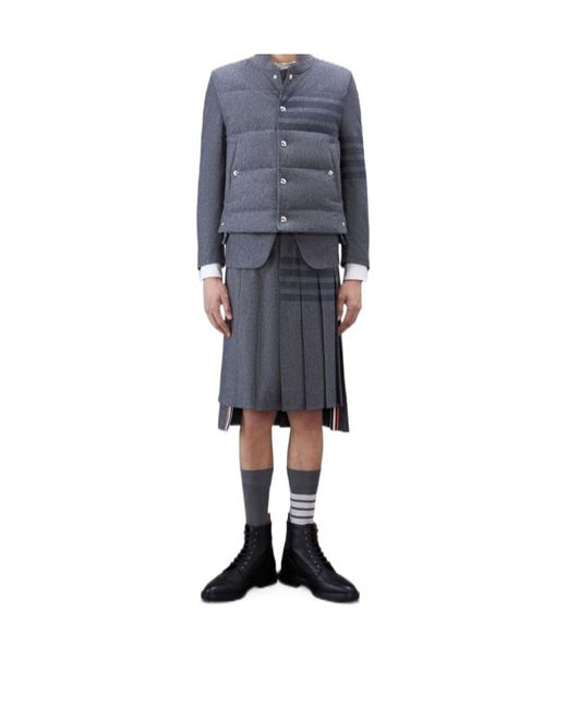 Thom Browne Blue Sleevless Down Vest for men