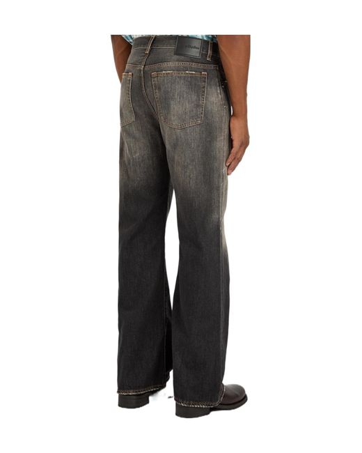 Acne Gray Straight-Leg Jeans for men