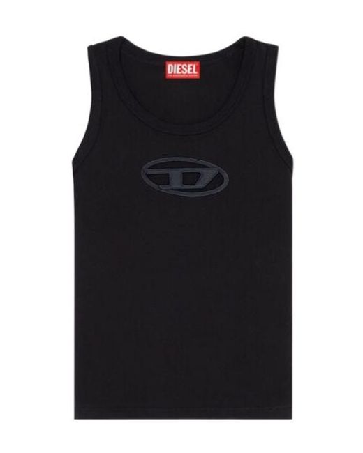 DIESEL Black T-Lynys-Od Cut-Out Oval D Logo Tank Top