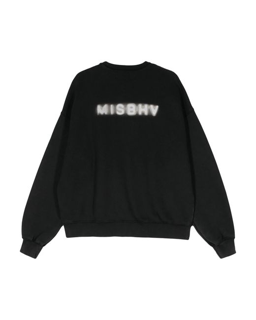 M I S B H V Black Community Crewneck Sweatshirt for men