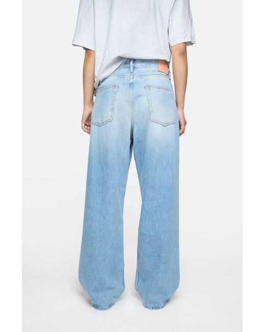 Acne Blue Logo-Patch Jeans for men