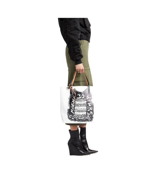 Marni White Shopper Handbags