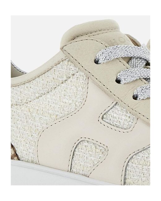 Hogan White Rebel Lace-Up Sneakers
