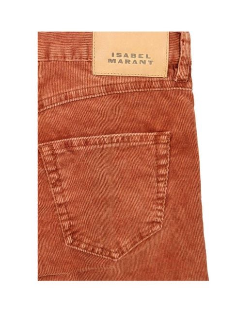 Isabel Marant Orange Étoile Leniya Corduroy Trousers