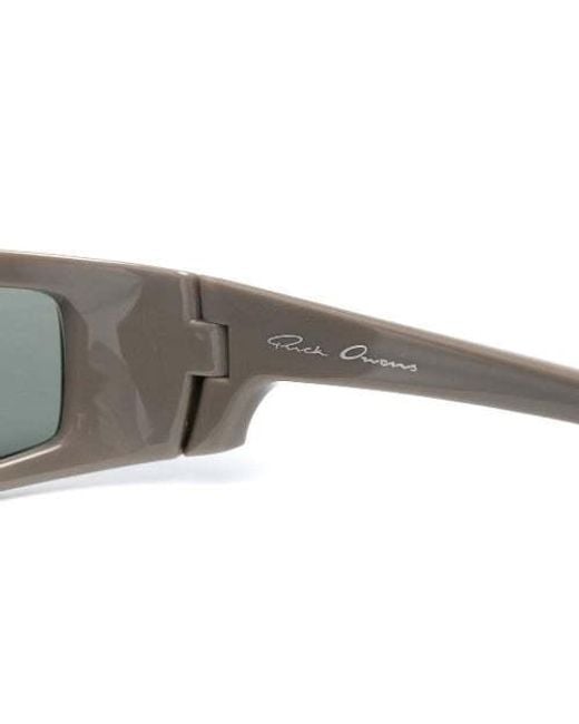 Rick Owens White Rick Rectangle-Frame Sunglasses