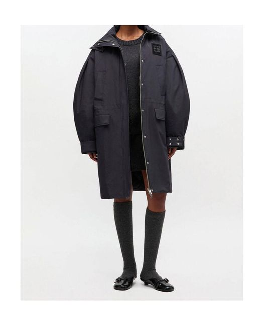 Ganni Blue Tri-Layer Parka