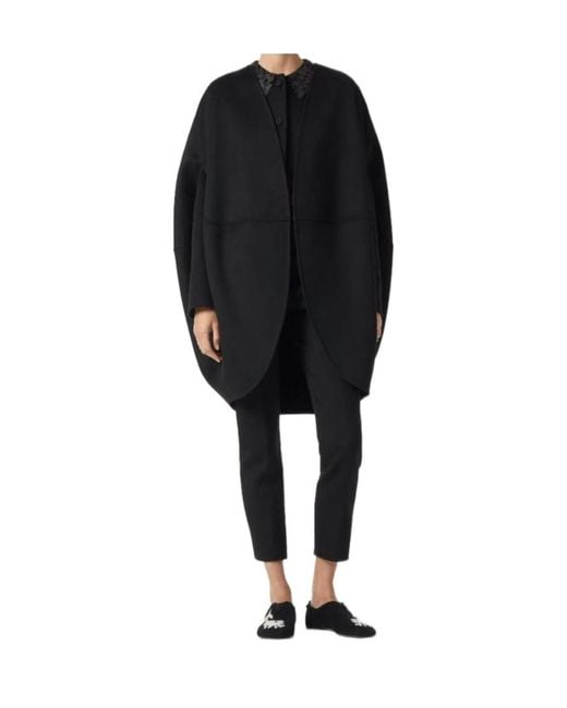 Loro Piana Black Vika Cape Coat