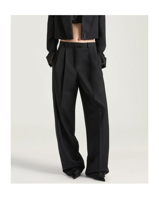 Givenchy Black Double Pleat Tuxedo Pants