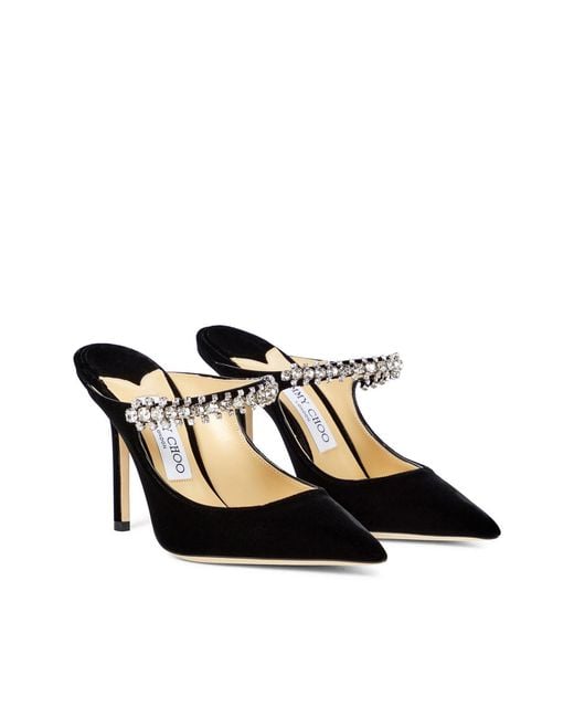 Jimmy Choo Black Bing 100Mm Pointed Mules