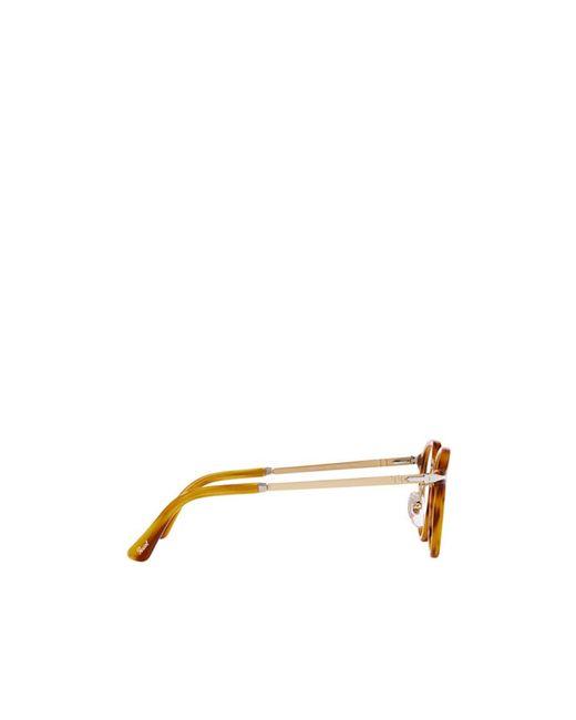Persol Metallic Round-Frame Glasses for men
