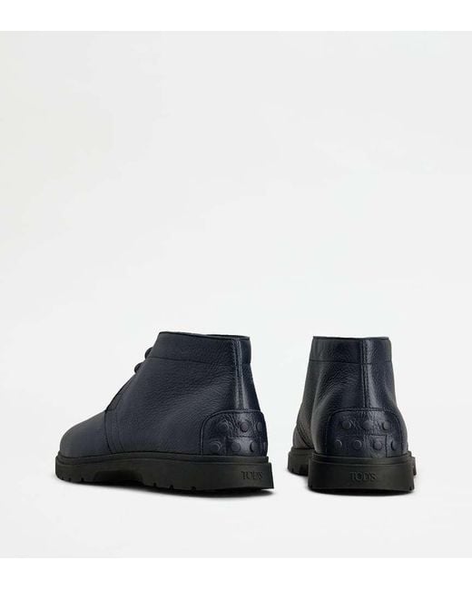Tod's Blue Lace-Up Desert Boots for men