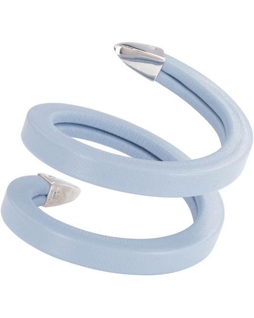 Bottega Veneta Blue Spiralled Wrist Cuff