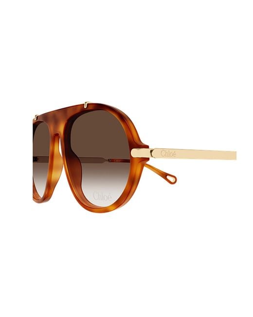 Chloé Multicolor Chloé Eyewear Pilot Frame Sunglasses