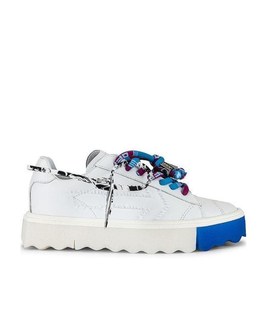 Off-White c/o Virgil Abloh Blue Floating Arrow Low-Top Sneakers