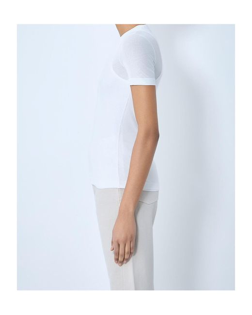 Jil Sander White Crewneck Fitted T-Shirt