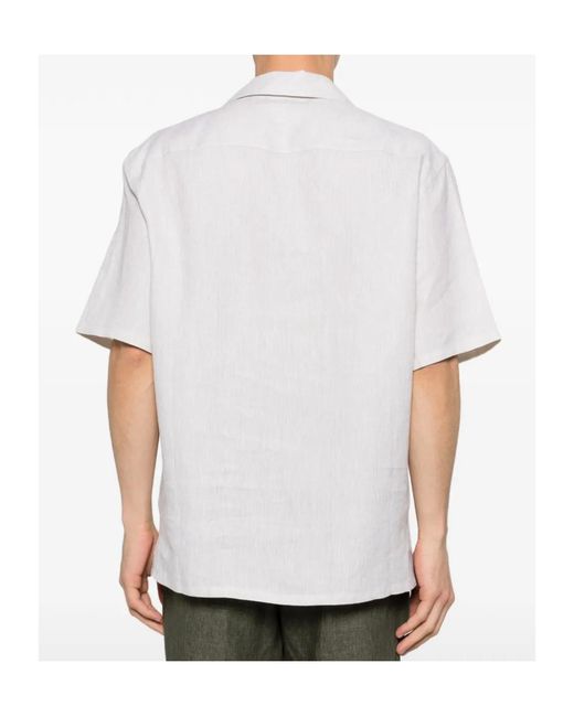 Zegna White Short-Sleeved Shirt for men
