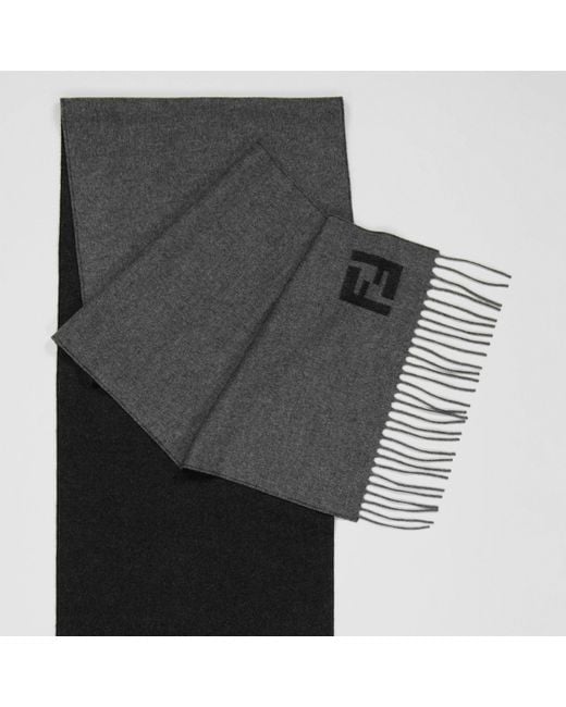 Fendi Black Ff Scarf Sn54 for men