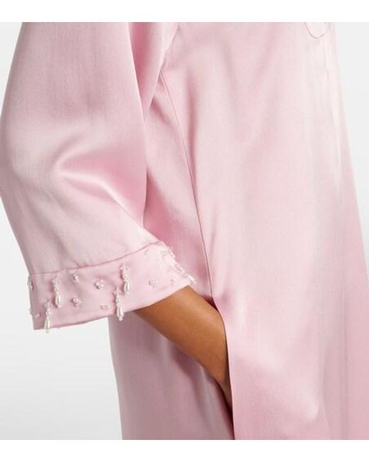 Emilia Wickstead Pink Arles Satin Gown