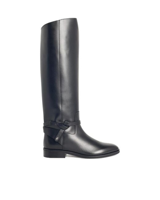 Jimmy Choo Blue Lawton Knee Boots