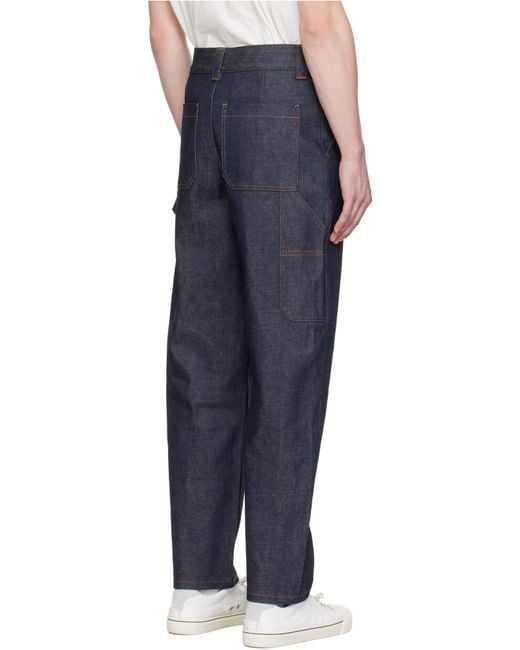 A.P.C. Blue Fergus Straight-Leg Jeans for men