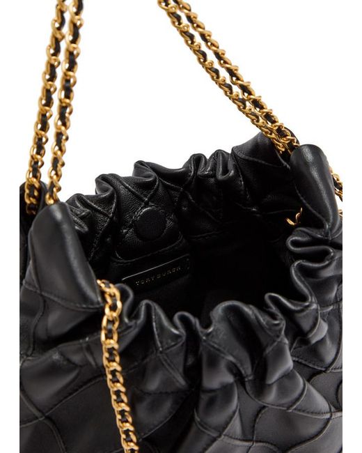 Tory Burch Black Fleming Mini Leather Cross-Body Bag