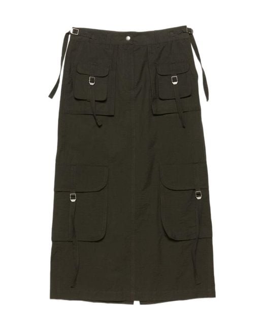 Acne Green Cargo Skirt