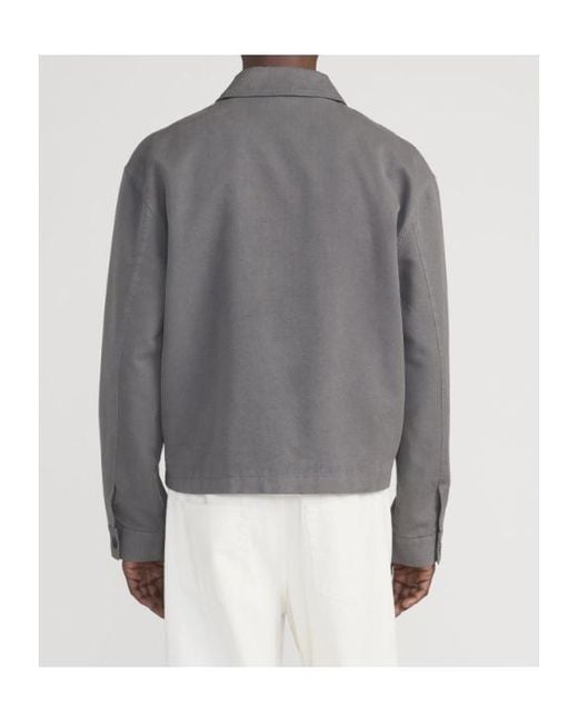 FRAME Gray Zip Pockets Jacket for men