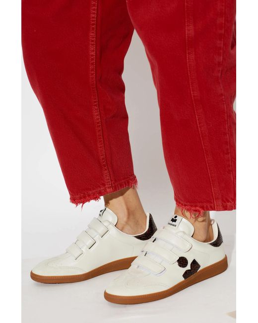 Isabel Marant White Round-Toe Sneakers