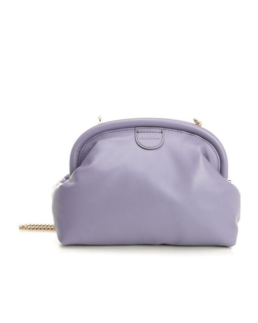 Stella McCartney Purple Falabella Padded Soft Clutch Bag