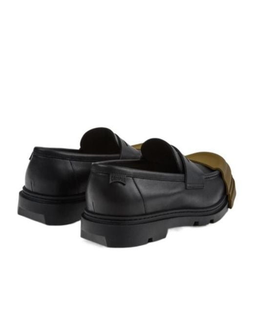 Camper Black Junction Rubber-Toe Loafers for men