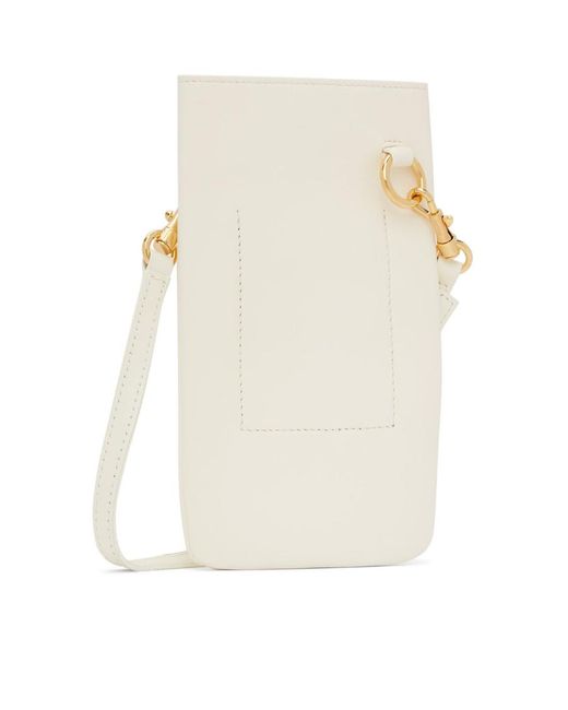 Jil Sander White Rectangular-Shaped Neck Phone Holder