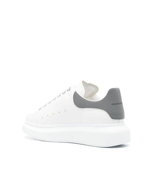 McQueen White Oversized Lace-Up Sneakers