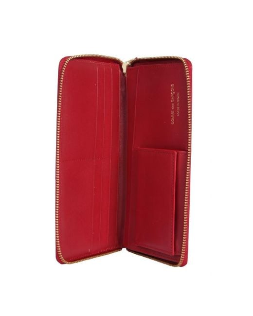Comme des Garçons Red Zipper Wallet for men