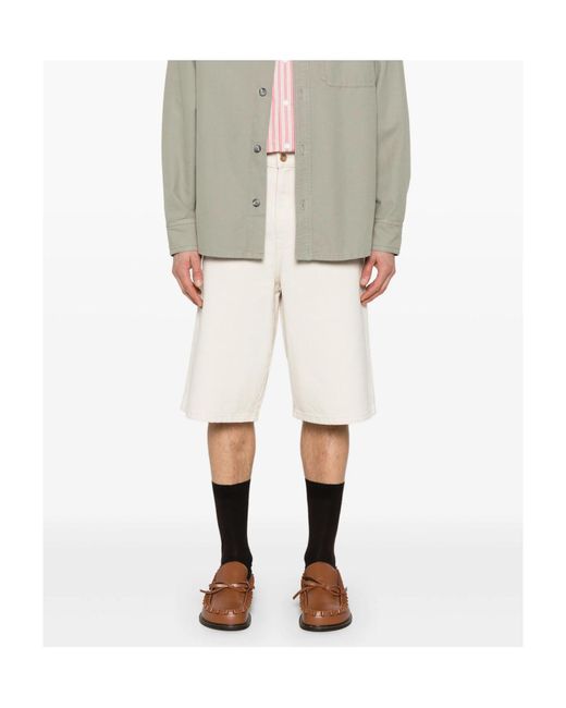A.P.C. White Westland Straight Shorts for men