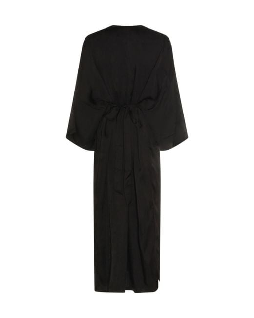 Thom Krom Black Relaxed V-Neck Maxi Dress