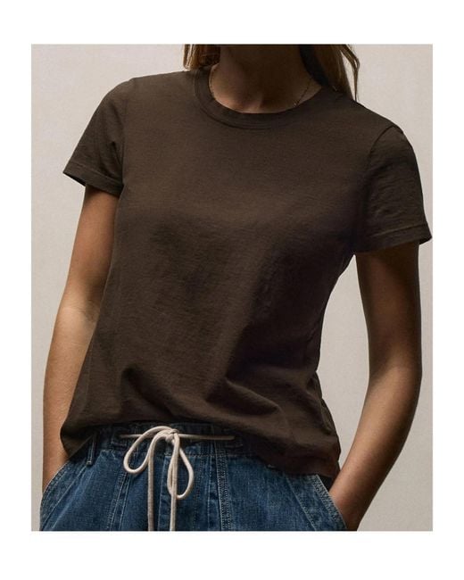 James Perse Black Vintage Little Boy Cropped T-Shirt