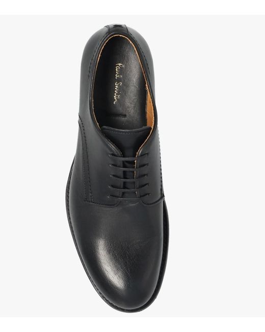 Paul Smith Black Plain Toe Derby Shoes for men