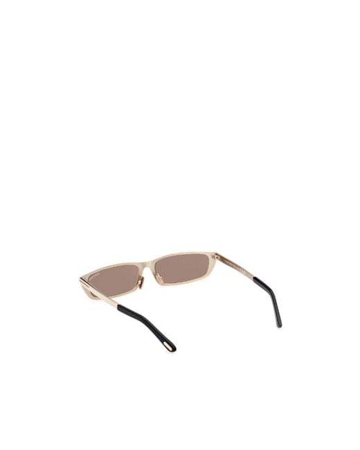 Tom Ford Natural Eyewear Everett Rectangular Frame Sunglasses