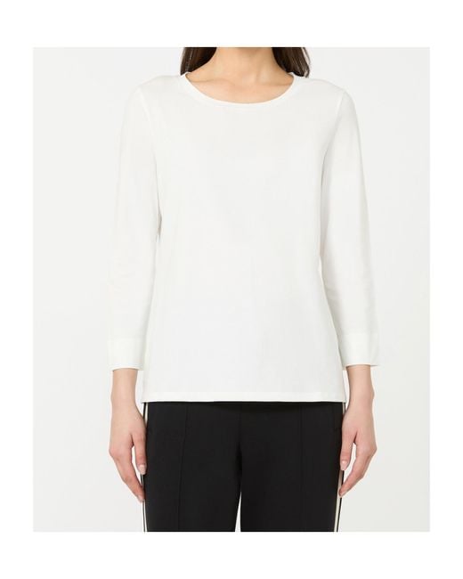 Max Mara White Long Sleeve T-Shirt
