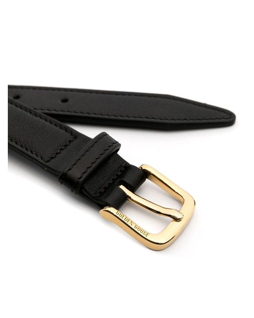 Golden Goose Deluxe Brand White Woven Buckle Belt