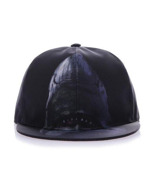 Givenchy Blue Shark Print Baseball Cap for men