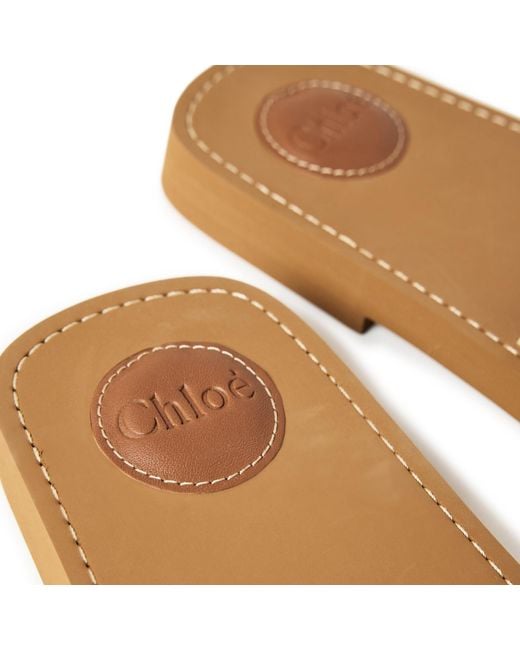 Chloé Metallic Highend Flat Slide Sandals