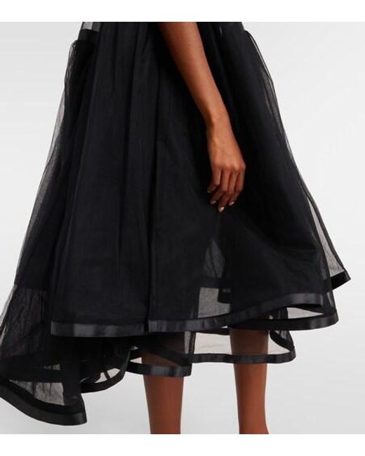 Comme des Garçons Black Tulle Midi Dress